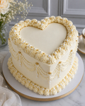 Classic Heart-Shaped Vintage cake